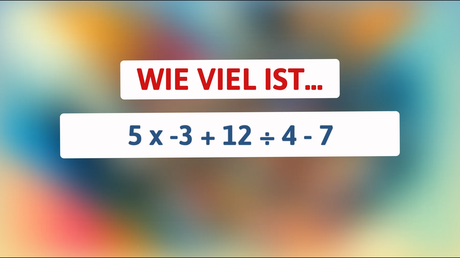 Nur für wahre Genies: Kannst du dieses knifflige Rätsel lösen und das richtige Ergebnis herausfinden?"