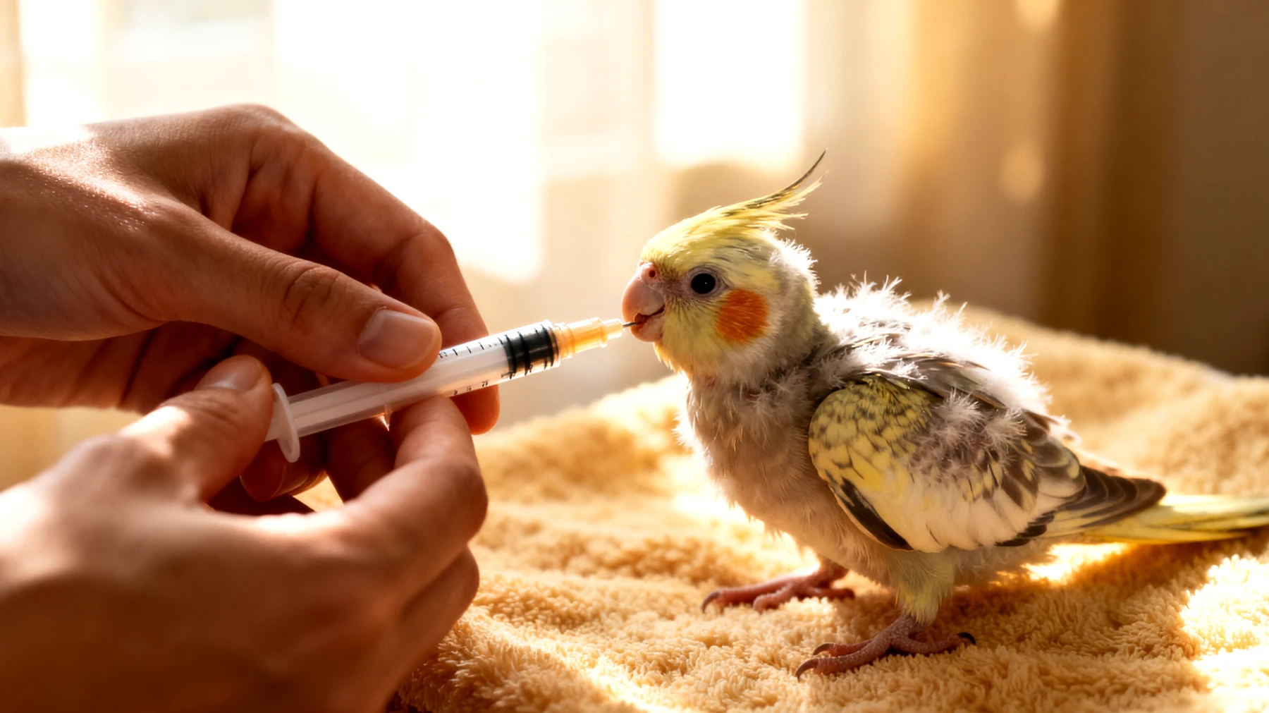 Nymphensittich-Küken benötigen eine sorgfältige Eingewöhnung mit spezieller Aufmerksamkeit auf Sozialisierung, Handaufzucht-Techniken und die schrittweise Gewöhnung an die neue Umgebung, um Verhaltensprobleme und Angst zu vermeiden"