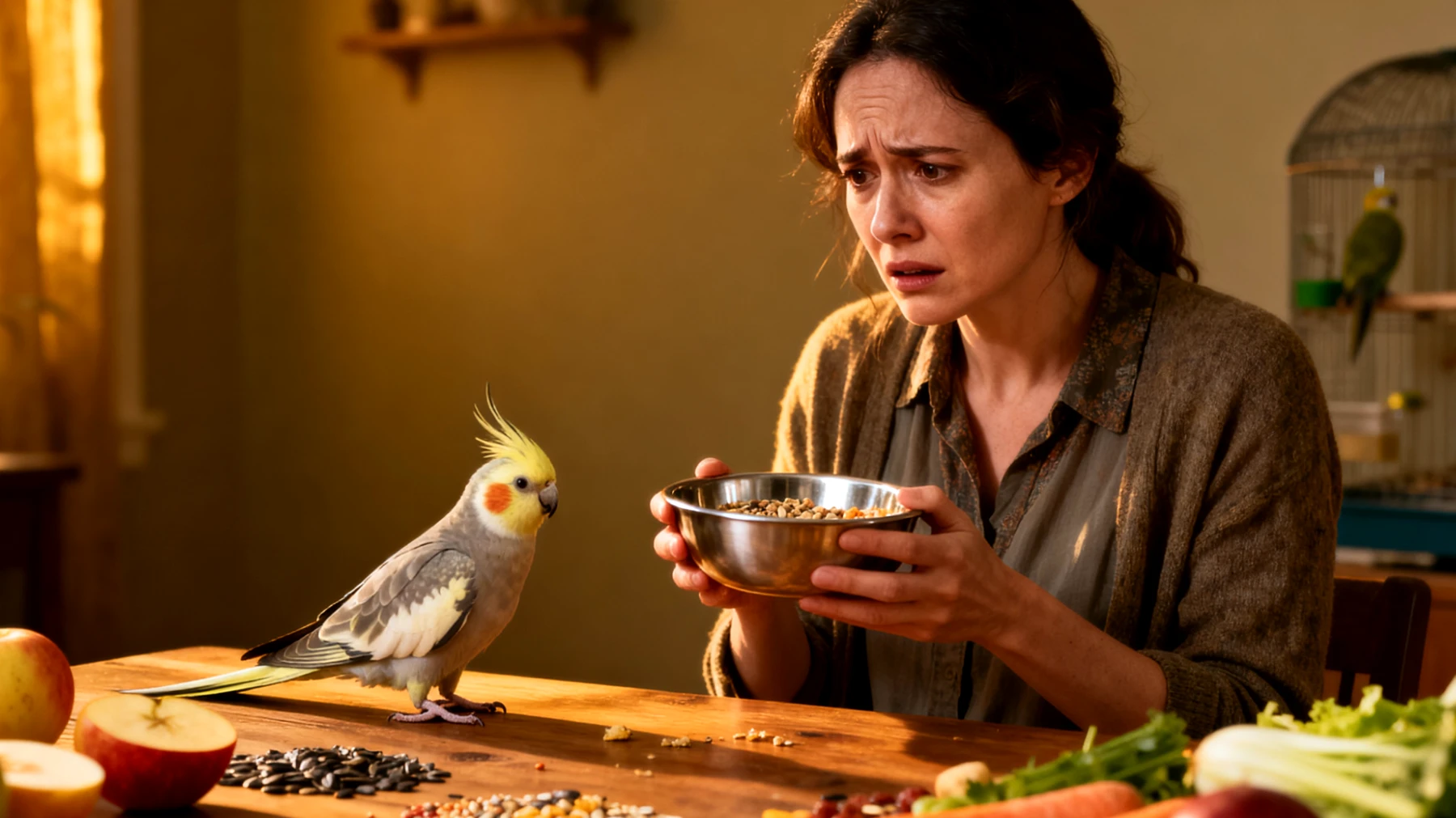 Nymphensittiche benötigen artgerechte Ernährung, doch viele Halter sind unsicher über die richtige Zusammenstellung des Futters, insbesondere bezüglich des Anteils an Frischfutter, Körnermischungen und schädlicher Lebensmittel"