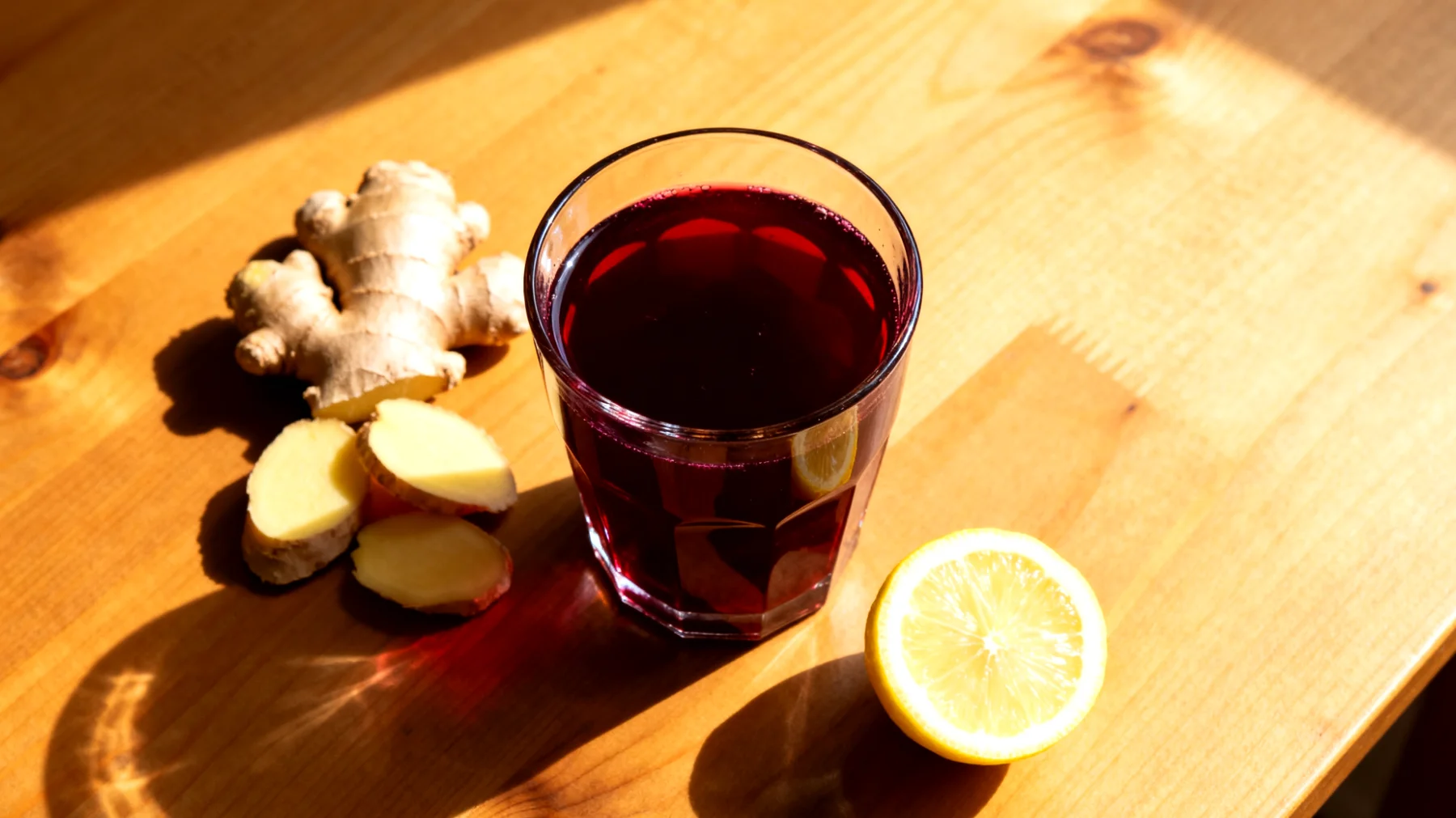 Rote-Bete-Kvass mit Ingwer und Zitrone"