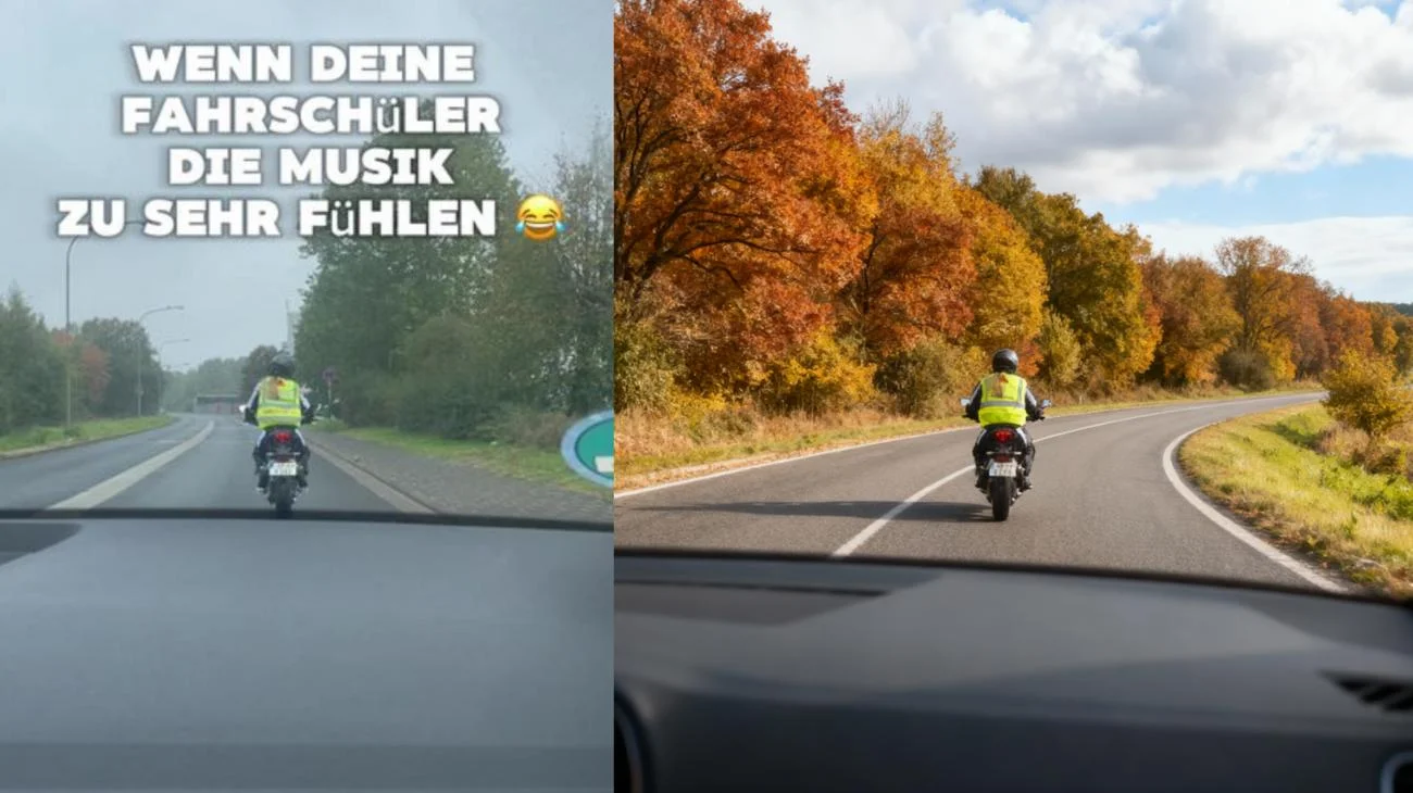 Die Fahrstunden sind immer etwas anders, heute mit @✝️ #125er #fahrschule #b196 #gutelaune #fahrstunde"
