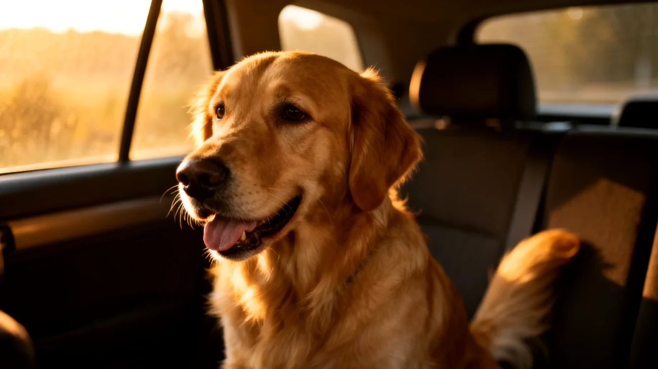 Hunde zeigen während Reisen häufig Stresssymptome, Unruhe oder unerwünschtes Verhalten wie Bellen, Winseln oder Zerstörungsdrang, was das Reisen für Halter und Tier zur Herausforderung macht"