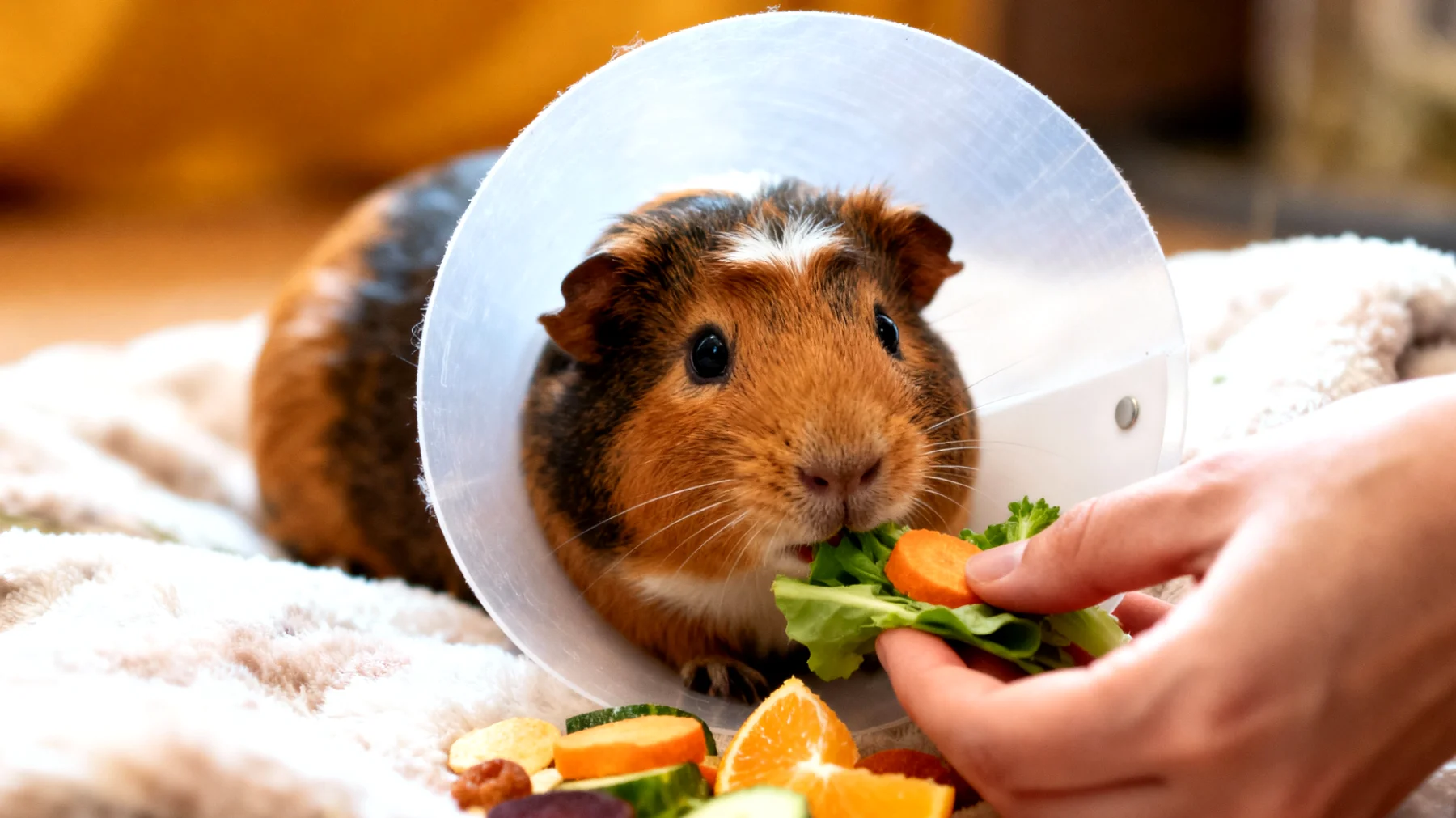 Meerschweinchen benötigen nach einer Kastration besondere Ernährungsanpassungen, um Komplikationen zu vermeiden und die Heilung zu unterstützen, insbesondere hinsichtlich leicht verdaulicher Nahrung und ausreichender Vitamin-C-Zufuhr während der Erholungsphase"