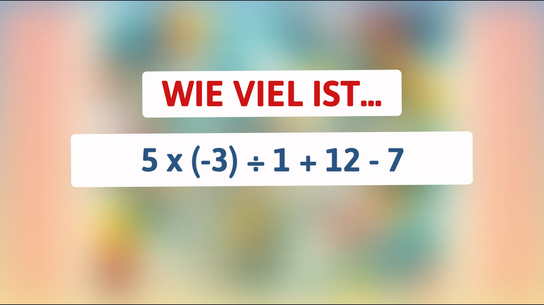 Nur 1% der Menschen können dieses knifflige Mathe-Rätsel lösen! Bist du klug genug, um das Ergebnis zu erraten?"